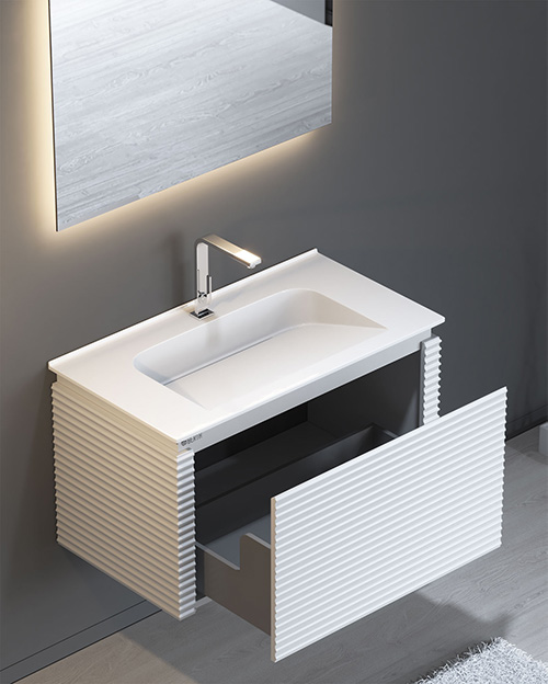 PVC vanity cabinet model D-8008